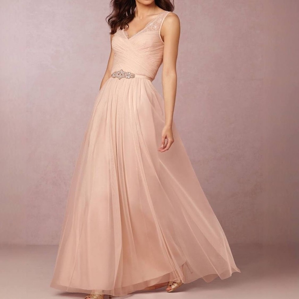 BHLDN Hitherto gown, size 4, pink/blush